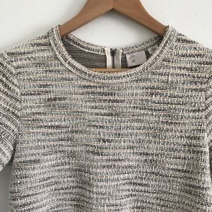 LAST CHANCE! Postmark tweed/metallic neutral top